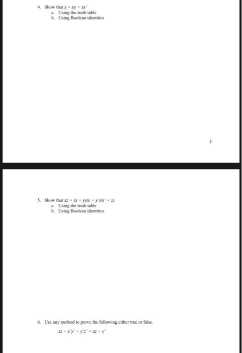 following 2. Using DeMorgan's Law, write an expression for the complement of