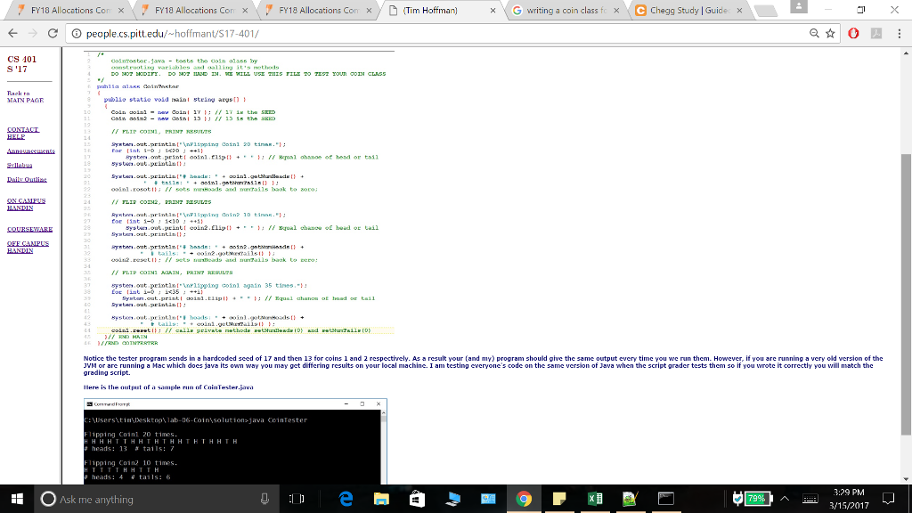 You are given the main program and the output produced by it.