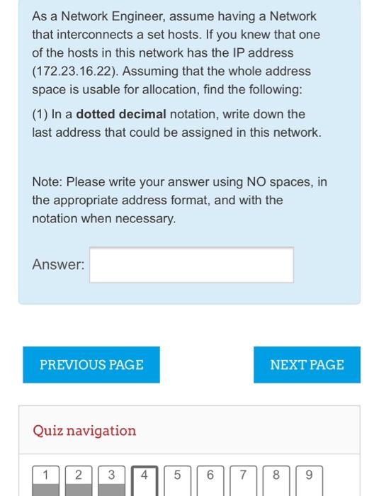  As a Network Engineer, assume having a Network that interconnects a