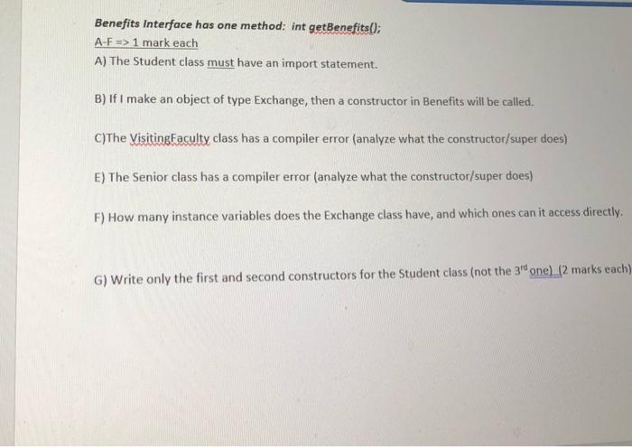 static void WHIO SOP hose Benefit Student Faculty private double salary, double