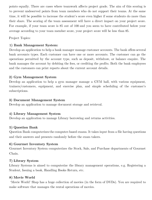 Project Instructions The main goal of this course is to prepare you