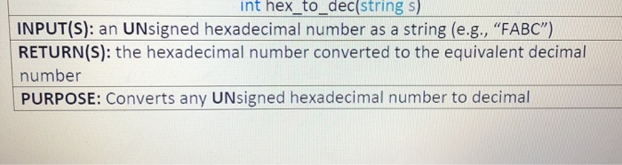 NOTE: The ONLY files tnat should be #included for this assignment are