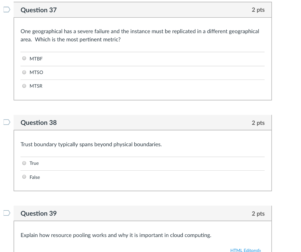 2 pts Which of the following would you not find in a