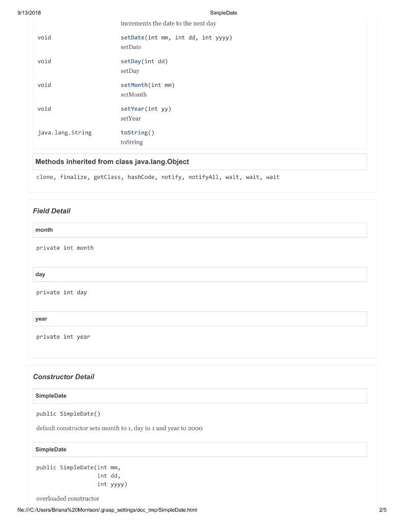 and APIs For this program you will be using the following classes: