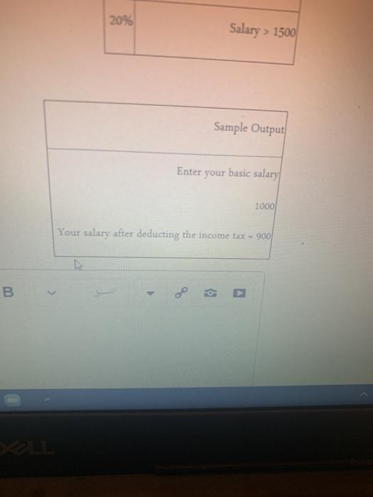 that performs the following Reads the salary from the user. Calculates and