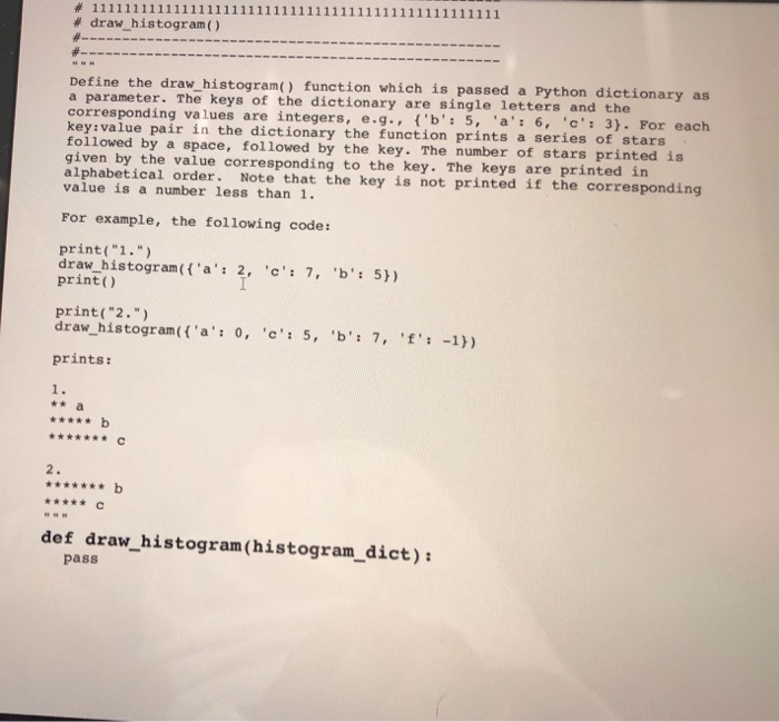  # dra"-histogram ( ) w histogram() function which is passed a