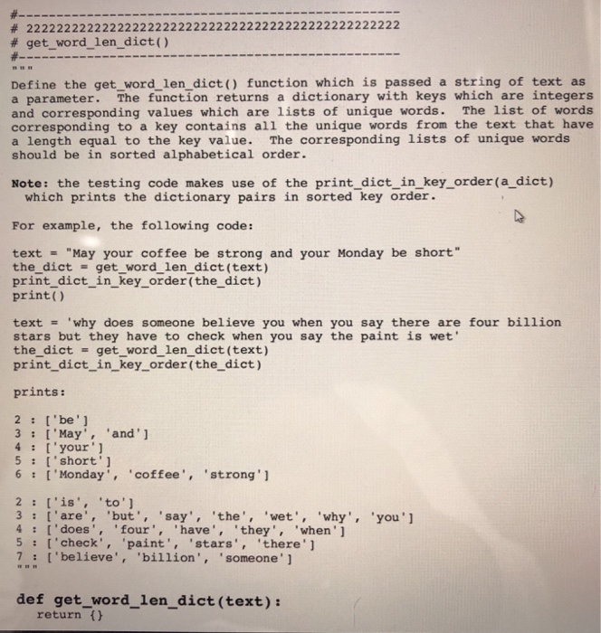 Python dictionary as a parameter. The keys of the dictionary are single