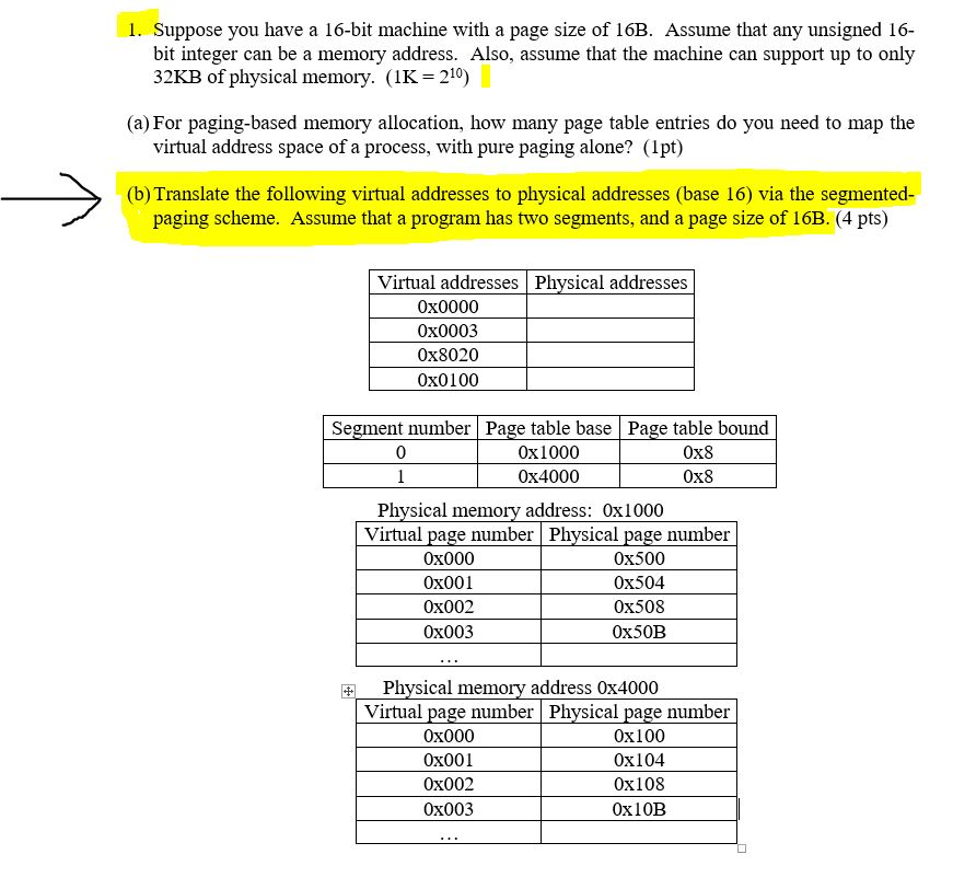  OPERATING SYSTEM (COMPUTER SCIENCE) It is only one question and you