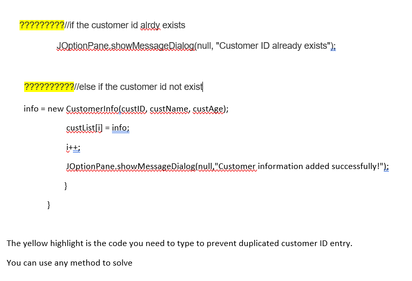 i will upvote you Prevent duplicated customer id entry by using Sorting