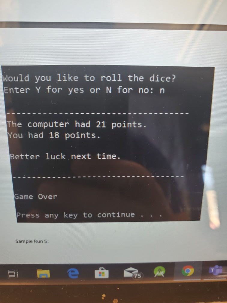 and the player's total does not exceed 21. + At the beginning