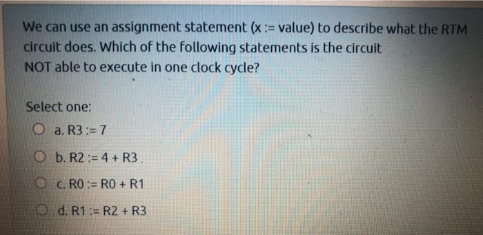  We can use an assignment statement (x := value) to describe