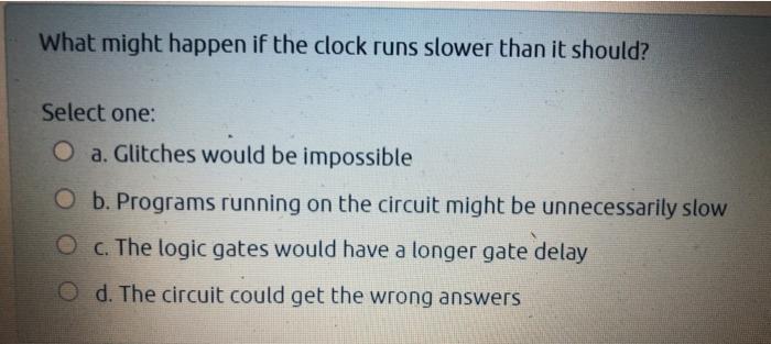 what the RTM circuit does. Which of the following statements is the