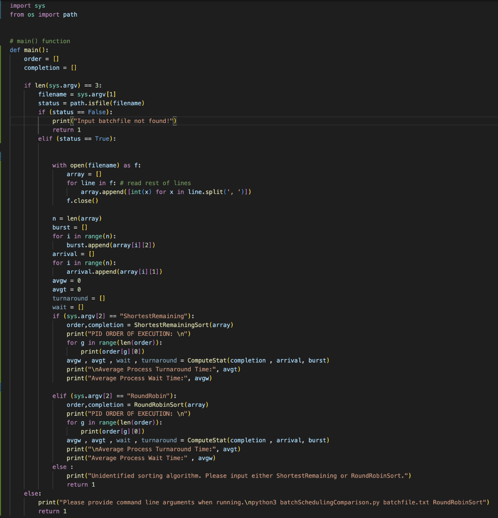Can you fix the errors? When I try to run python3 batchSchedulingComparison.py