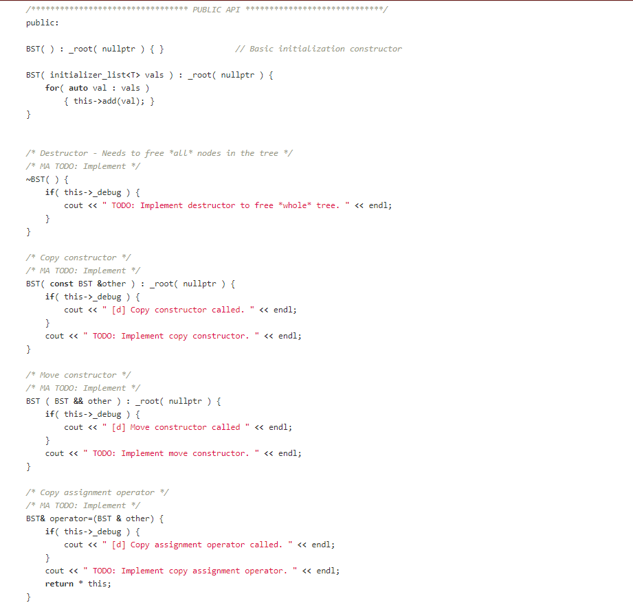 int nodeCount; Node(T val) f this->value val; this-left-nullptr; this->right nullptr; nodeCount++ Node