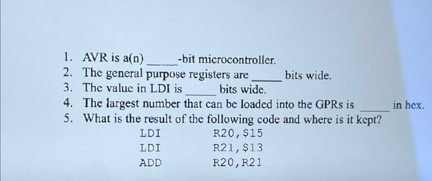  AVR is a(n) bit microcontroller. The general purpose registers are bits