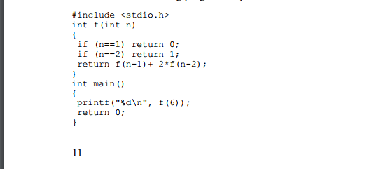 could you explain how this program output 11 thanks in advance #include
