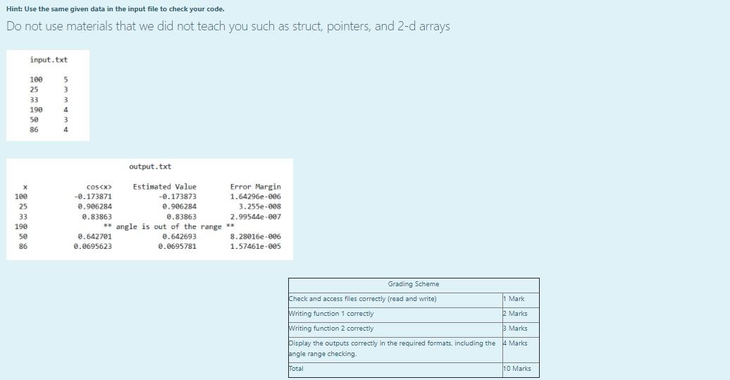 the cmath library, the cosine of an angle x (given in radians),