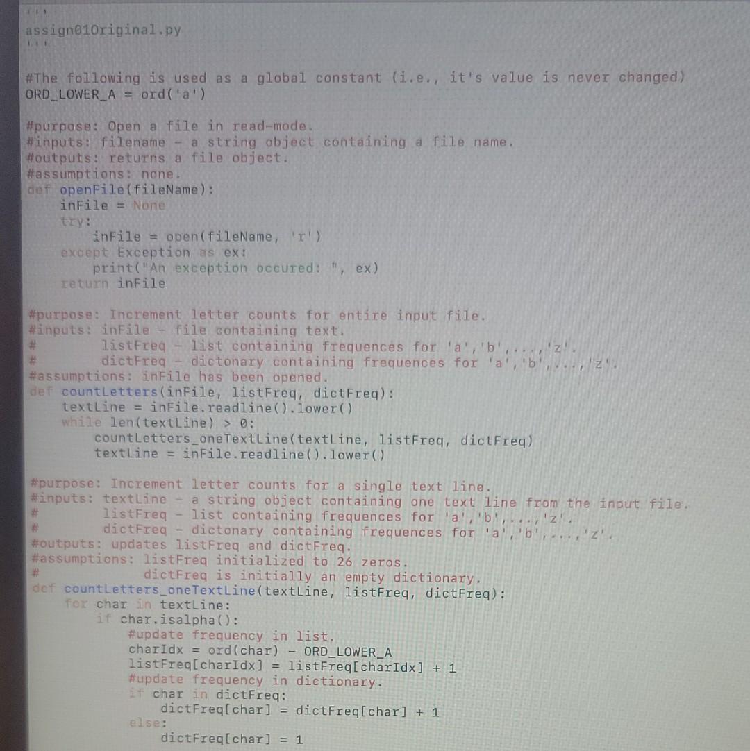 of responsibilities? Does each method defined in a class perform have one