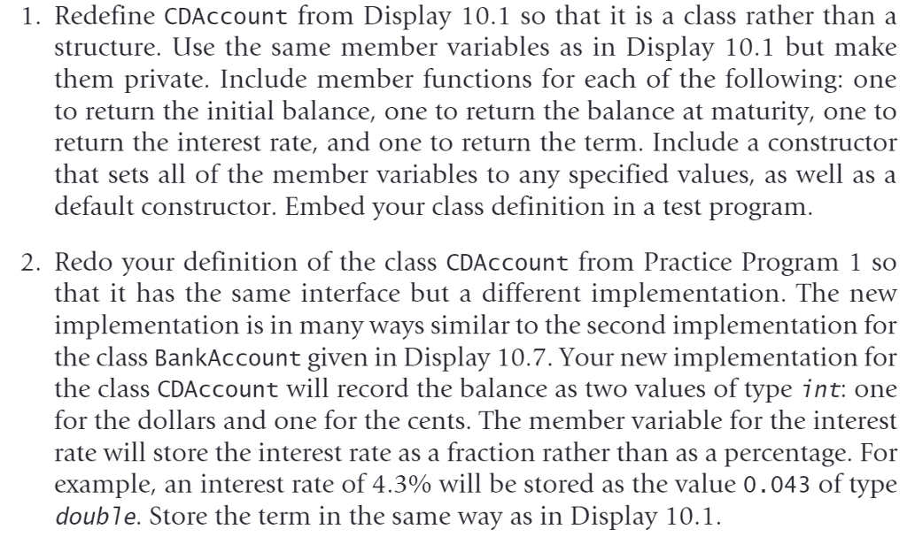 C++ CODE ONLY /* Do Programming Project 2 on page 611. You