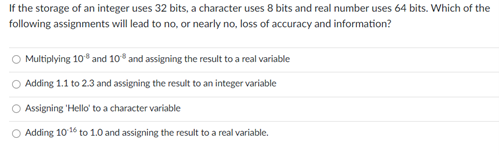 unit of computing. It can either take only two values. A bit