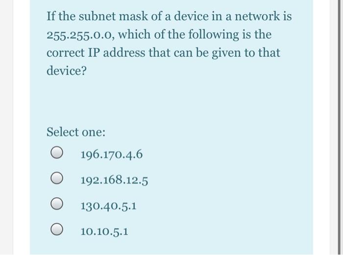 configuration of a device in ubuntu. Select one: None of the choices