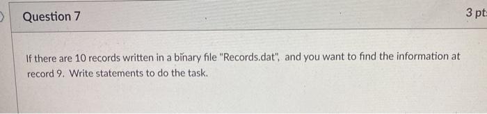write it to a binary file. "Records.txt": rit art Farmint ml Table