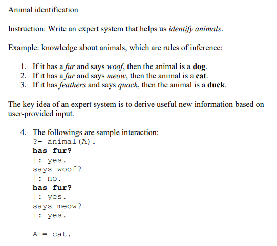 Artificial Intelligence logic by using SWI Prolog program. Develop by using SWI
