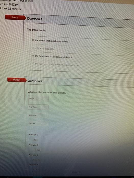 not is a tabular representations of logic States Question 5 Match the