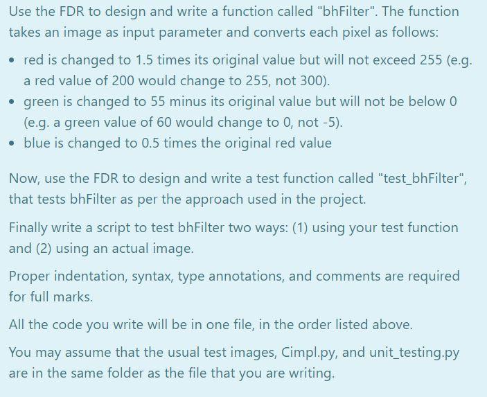  Use the FDR to design and write a function called "bhFilter".