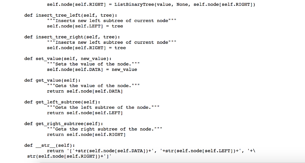 complete the program ReconstructTree.py, which lets the user enter the inorder and