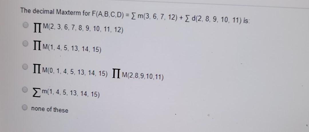 SOP, for F(A,B,C) = m(0,3,7) + d(4,5). B+C B'C' + BC B'C'