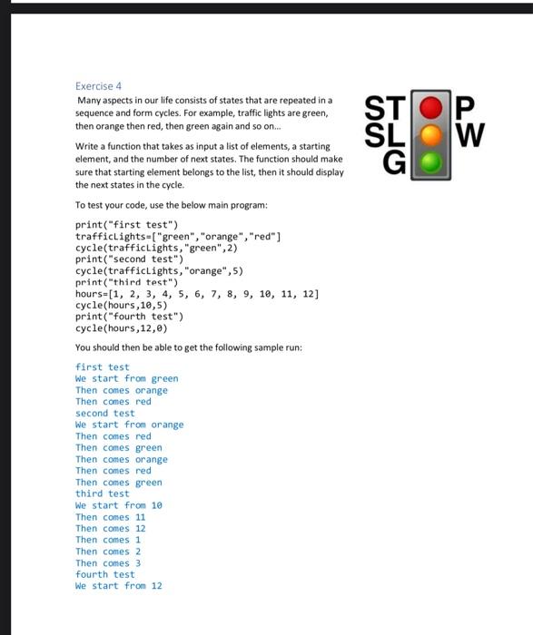  in python please help Exercise 4 Many aspects in our life