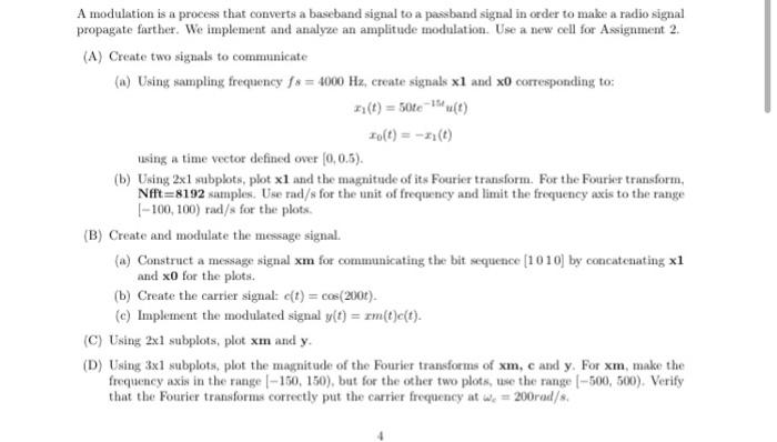 python coding help please A) Create two signals to communicate (i) Using