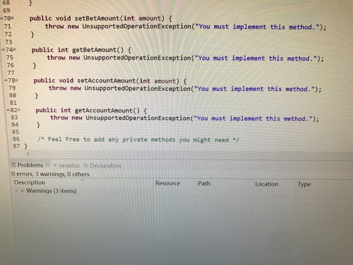 static final int PLAYER WON 2 public static final int GAME IN