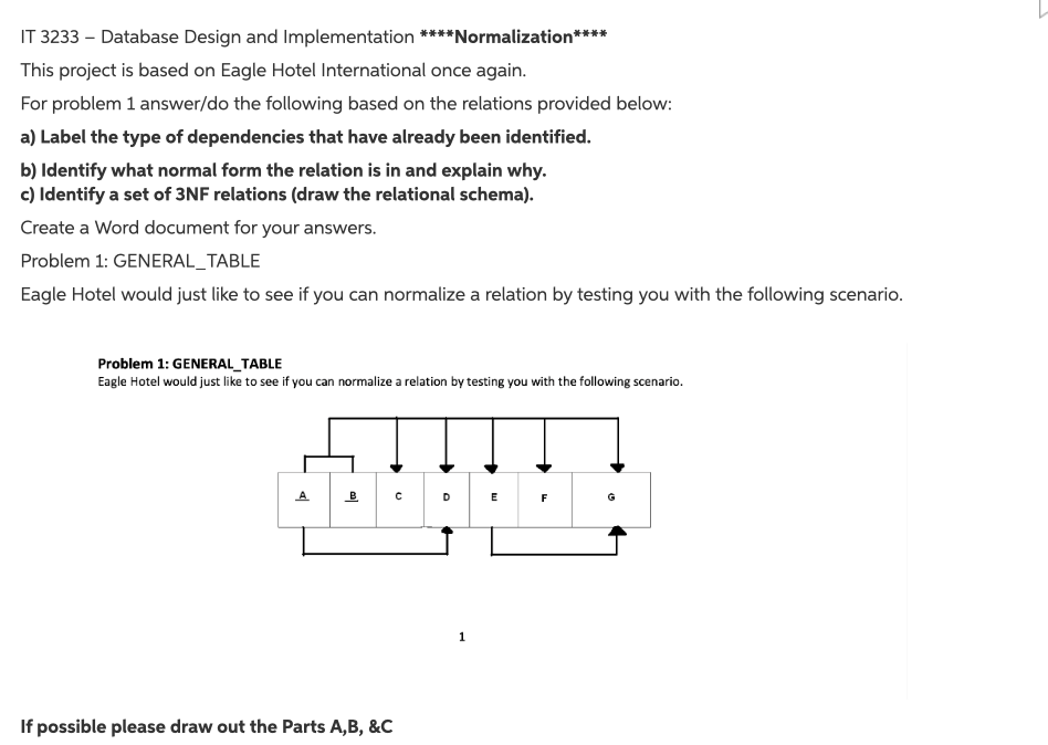 Please label each part with A,B, & C IT 3233 - Database