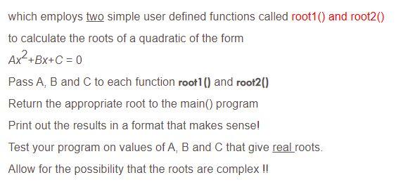 Write a Python 3 program which employs two simple user defined functions