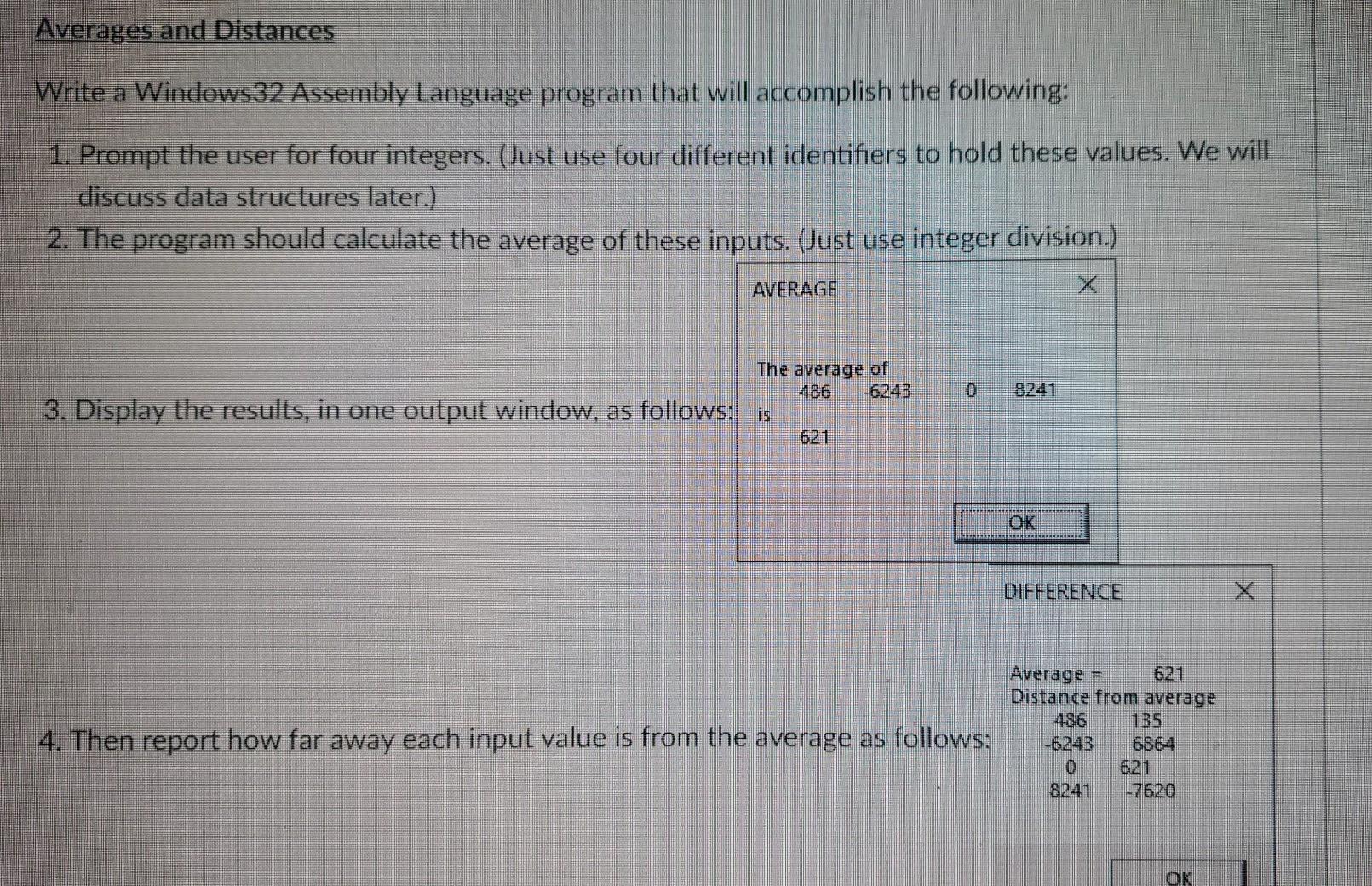  the question is to write a program that does that Averages