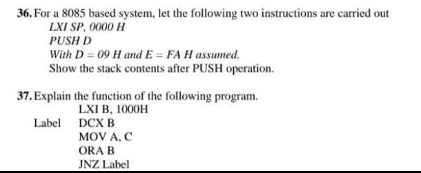signals HOLD and HLDA. 27. Some of the pins of 8085 are