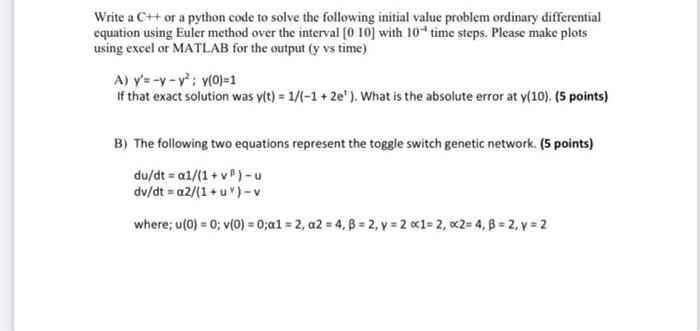  Write a C++ or a python code to solve the following