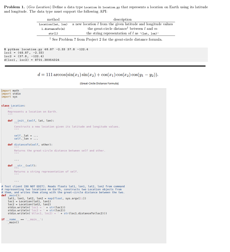 (Please use the structure given. The d formula above is the great