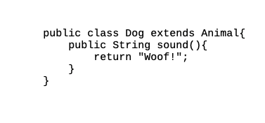 method will be a lower bound method. The method will accept Dog