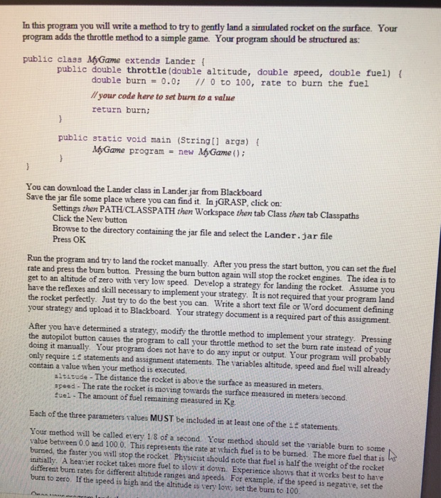  Using Java write this program In this program you will write