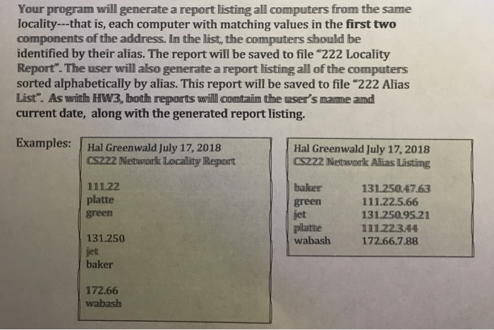 instructions. Locally, computers are oftem known by an alias (nickname) as well.