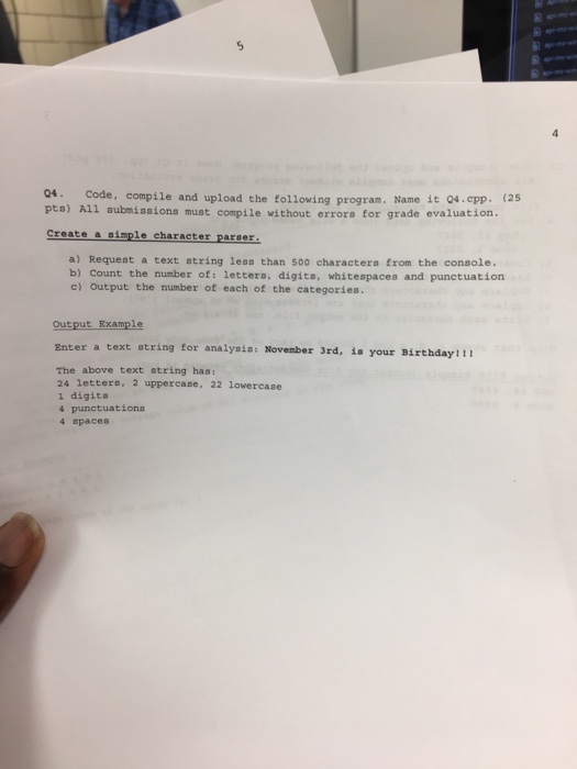  Q4. Code, compile and upload the following program. Name it 04.cpp.