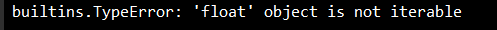 in new_str: f = span.split(';')[ID_INDEX] span_list.extend(list(float(f))) builtins. TypeError: 'float' object is not