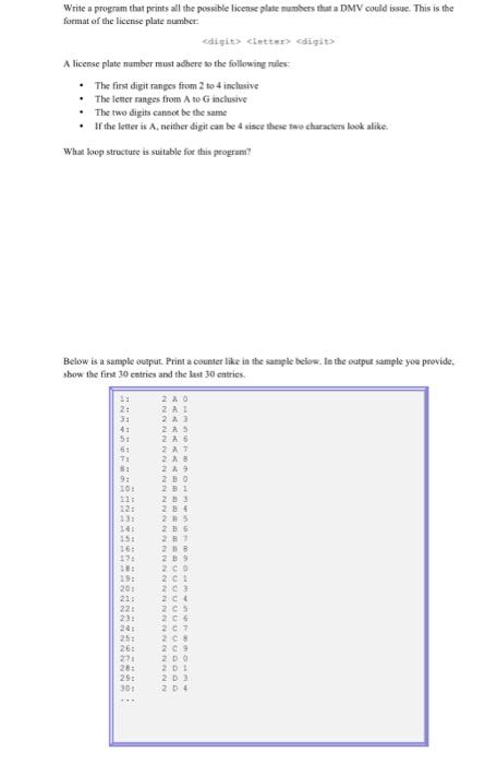write in C language Write a program that prints all the possible