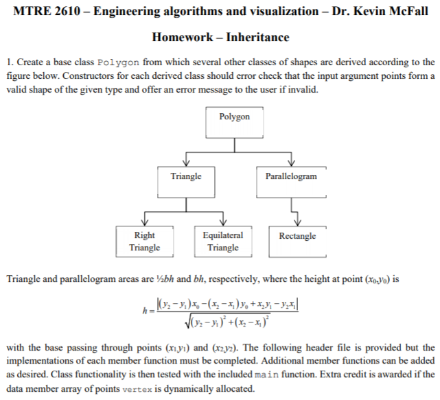  MTRE 2610 - Engineering algorithms and visualization - Dr. Kevin McFall