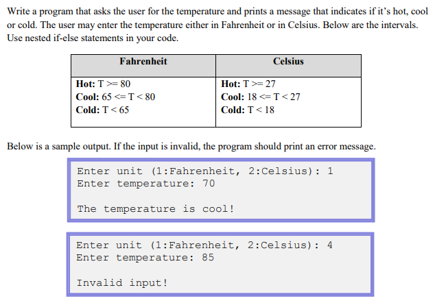 Write the following code in C Write a program that asks the