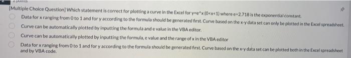  Multiple Choice Question] Which statement is correct for plotting a curve