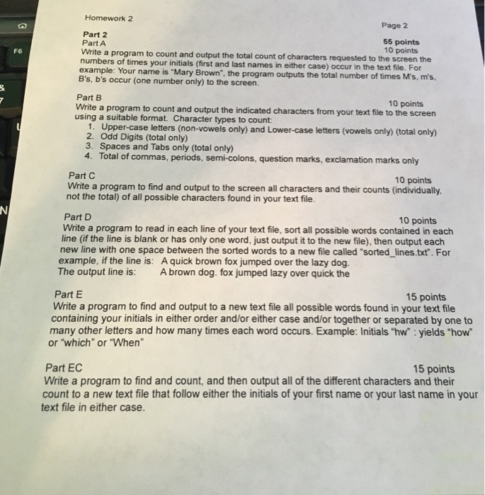  in python please Homework 2 Page 2 Part 2 Part A